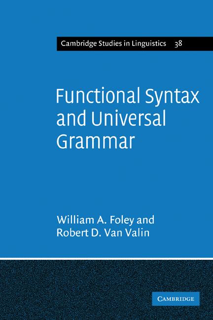 Cover: 9780521269049 | Functional Syntax and Universal Grammar | Foley (u. a.) | Taschenbuch