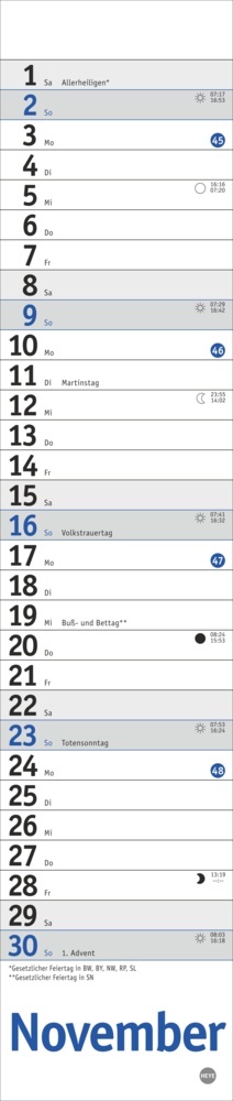 Bild: 9783756406357 | Langplaner mini, blau 2025 | Kalender | Spiralbindung | 13 S. | 2025