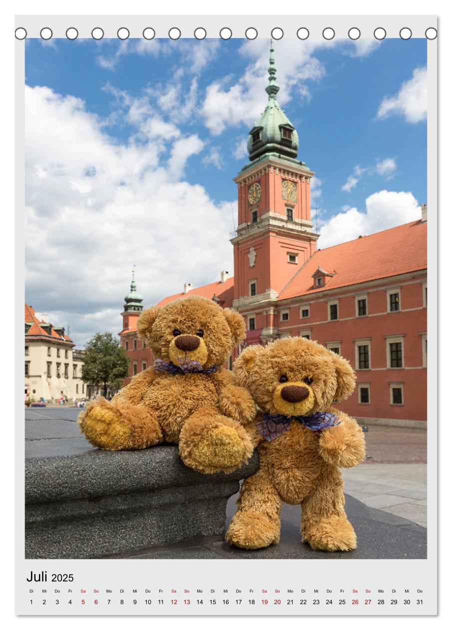 Bild: 9783435984534 | Travelling Teddy in Europa (Tischkalender 2025 DIN A5 hoch),...