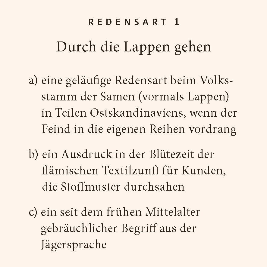 Bild: 9783899784640 | Deutsche Redensarten-Quiz | 100 Fragen und Antworten (Neuauflage)