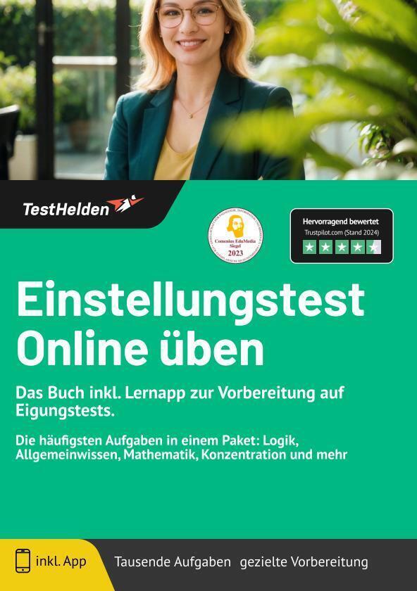 Cover: 9783988175380 | Einstellungstest Online üben - Das Buch inkl. Lernapp zur...