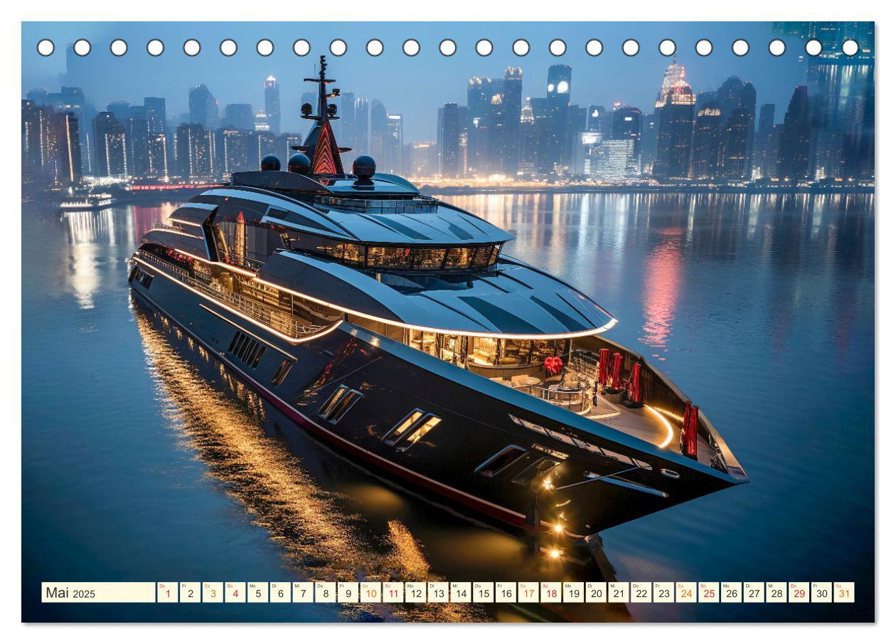 Bild: 9783383886812 | Mega Yachten Fantasien (Tischkalender 2025 DIN A5 quer), CALVENDO...