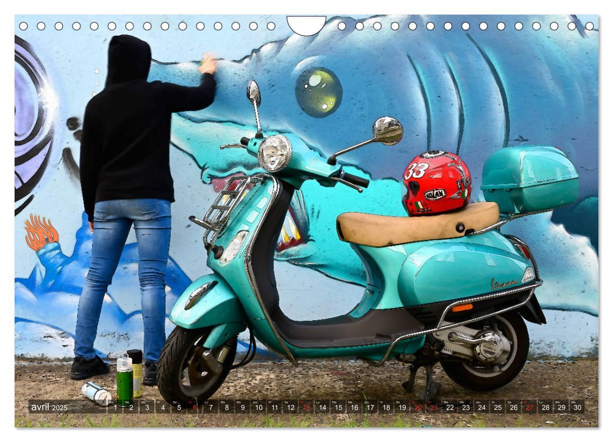 Bild: 9781325942589 | La Vespa en Cartoon (Calendrier mural 2025 DIN A4 vertical),...