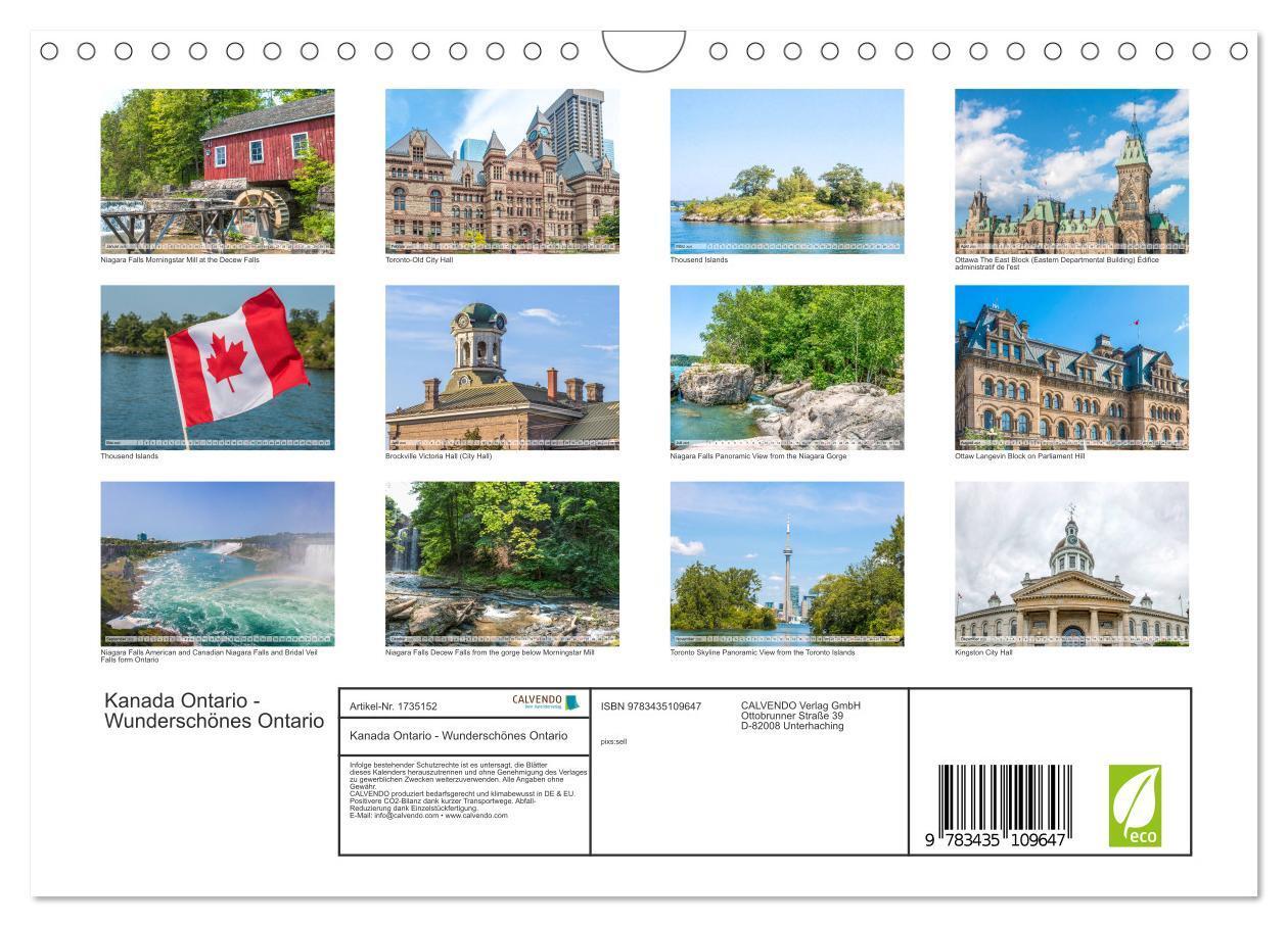 Bild: 9783435109647 | Kanada Ontario - Wunderschönes Ontario (Wandkalender 2025 DIN A4...