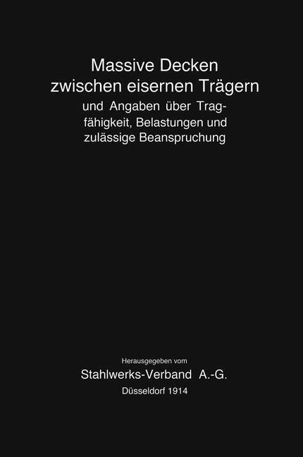 Cover: 9783662233122 | Massive Decken zwischen eisernen Trägern und Angaben über...