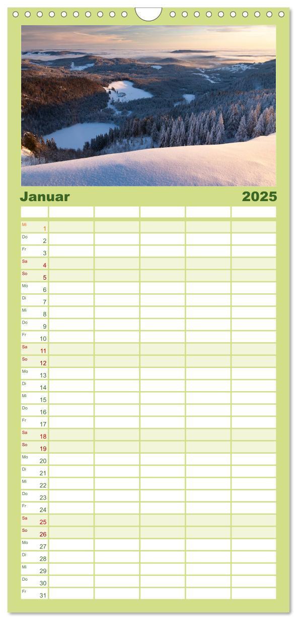 Bild: 9783457113271 | Familienplaner 2025 - Schwarzwald 2025 mit 5 Spalten (Wandkalender,...