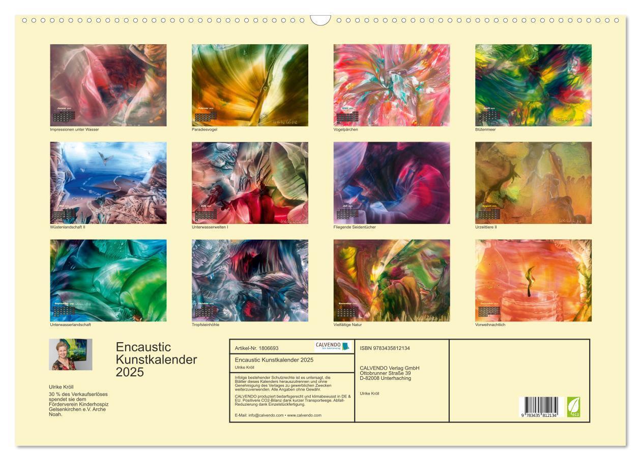 Bild: 9783435812134 | Encaustic Kunstkalender 2025 (Wandkalender 2025 DIN A2 quer),...