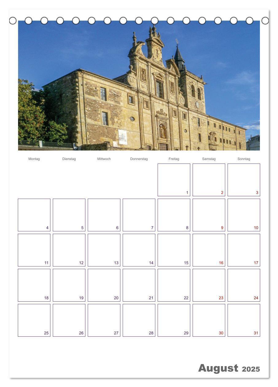 Bild: 9783435918140 | Mein Weg nach Santiago de Compostela (Tischkalender 2025 DIN A5...