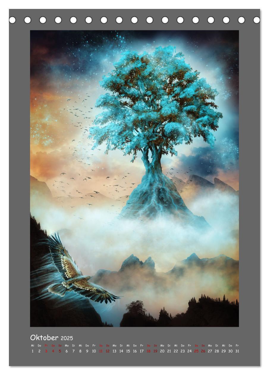 Bild: 9783435888184 | Yggdrasil - Der Baum des Lebens (Tischkalender 2025 DIN A5 hoch),...