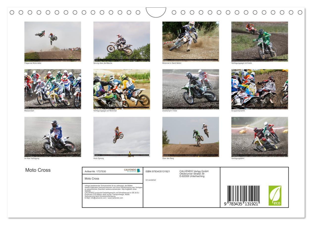 Bild: 9783435131921 | Moto Cross (Wandkalender 2025 DIN A4 quer), CALVENDO Monatskalender