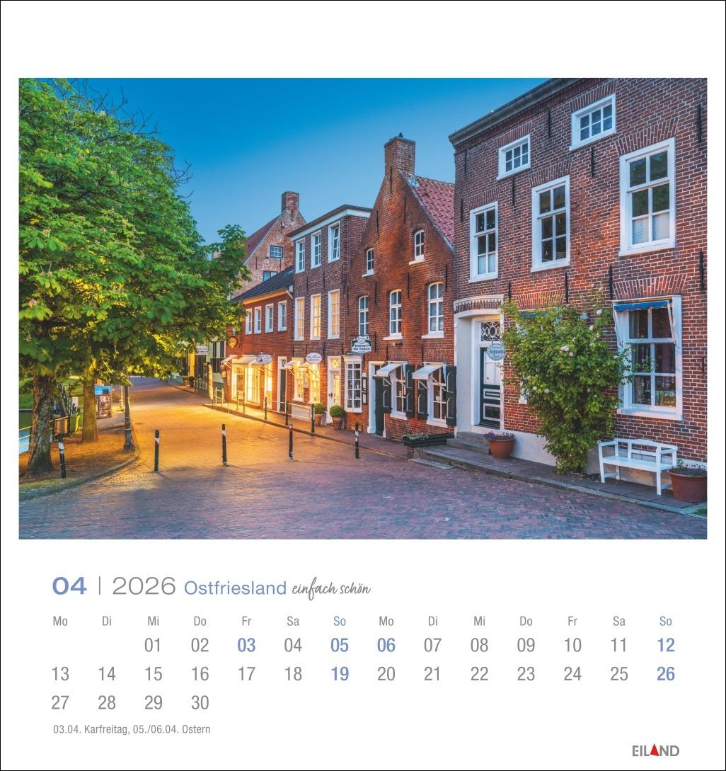 Bild: 9783964024091 | Ostfriesland Postkartenkalender 2026 - einfach schön | Eiland | 13 S.