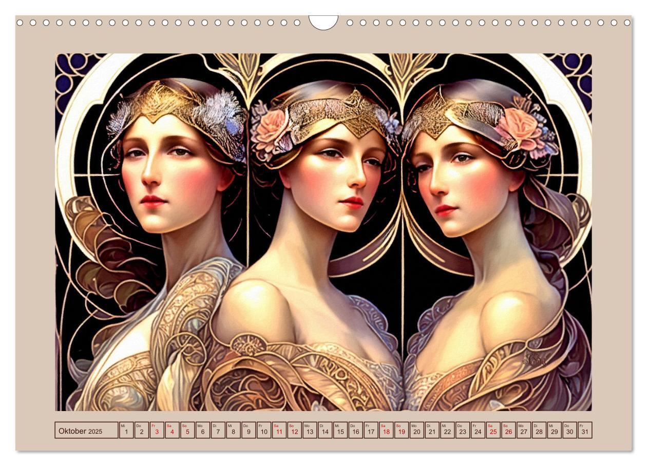 Bild: 9783383898976 | Art Deco Freundinnen (Wandkalender 2025 DIN A3 quer), CALVENDO...