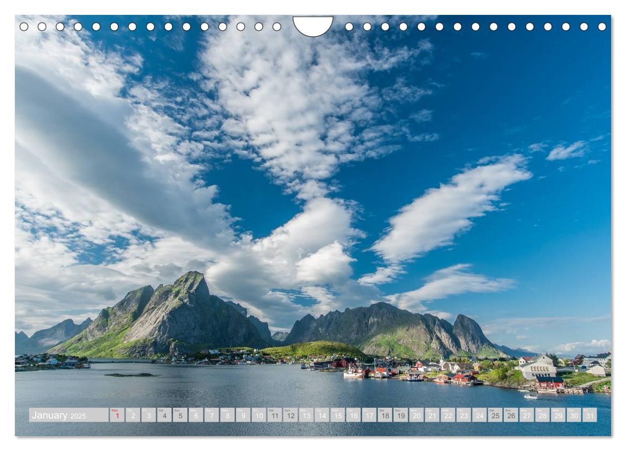 Bild: 9781325994991 | Norway / UK-Version (Wall Calendar 2025 DIN A4 landscape), CALVENDO...