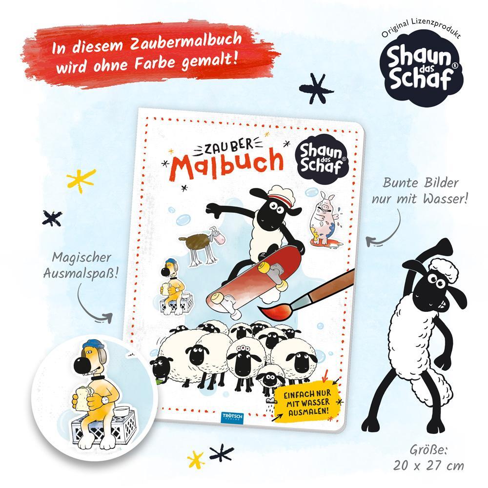 Bild: 9783988023582 | Trötsch Shaun das Schaf Zaubermalbuch | Malbuch Ausmalbuch | KG | Buch