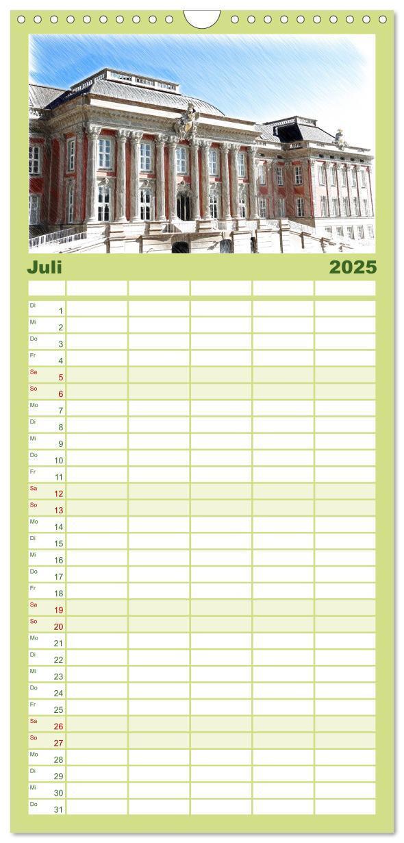 Bild: 9783457118412 | Familienplaner 2025 - Potsdam Kalender mit 5 Spalten (Wandkalender,...