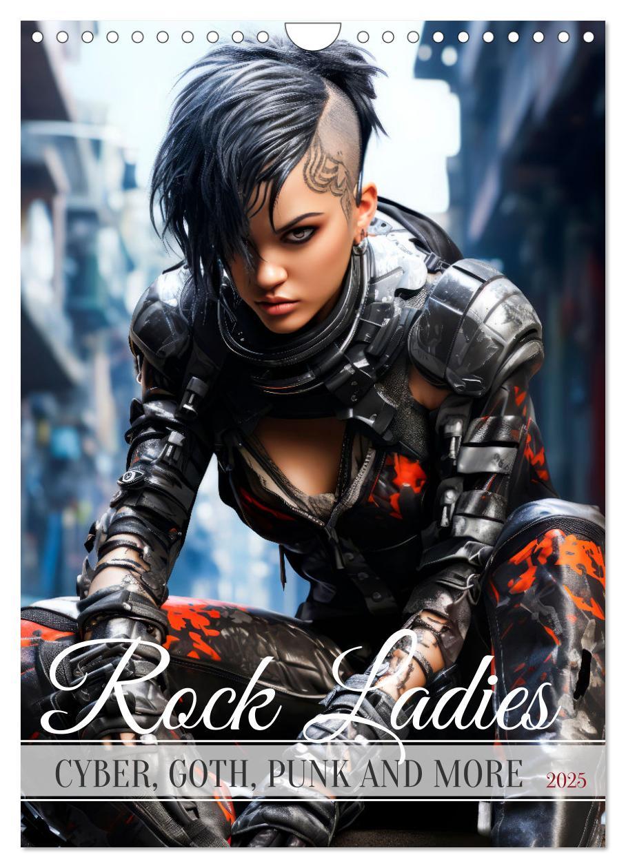 Cover: 9781325999972 | ROCK LADIES Cyber, goth, punk and more (Wall Calendar 2025 DIN A4...