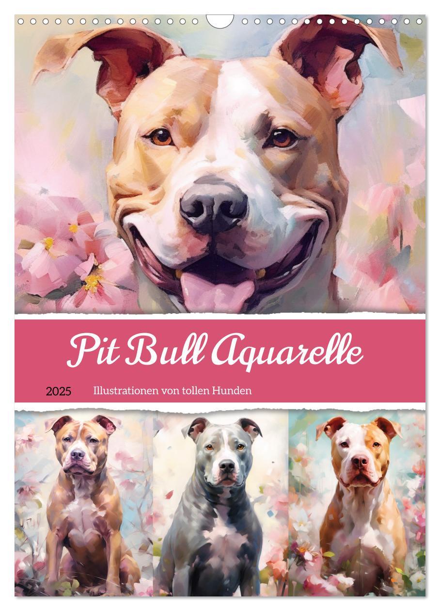 Cover: 9783435867073 | Pit Bull Aquarelle. Illustrationen von tollen Hunden (Wandkalender...