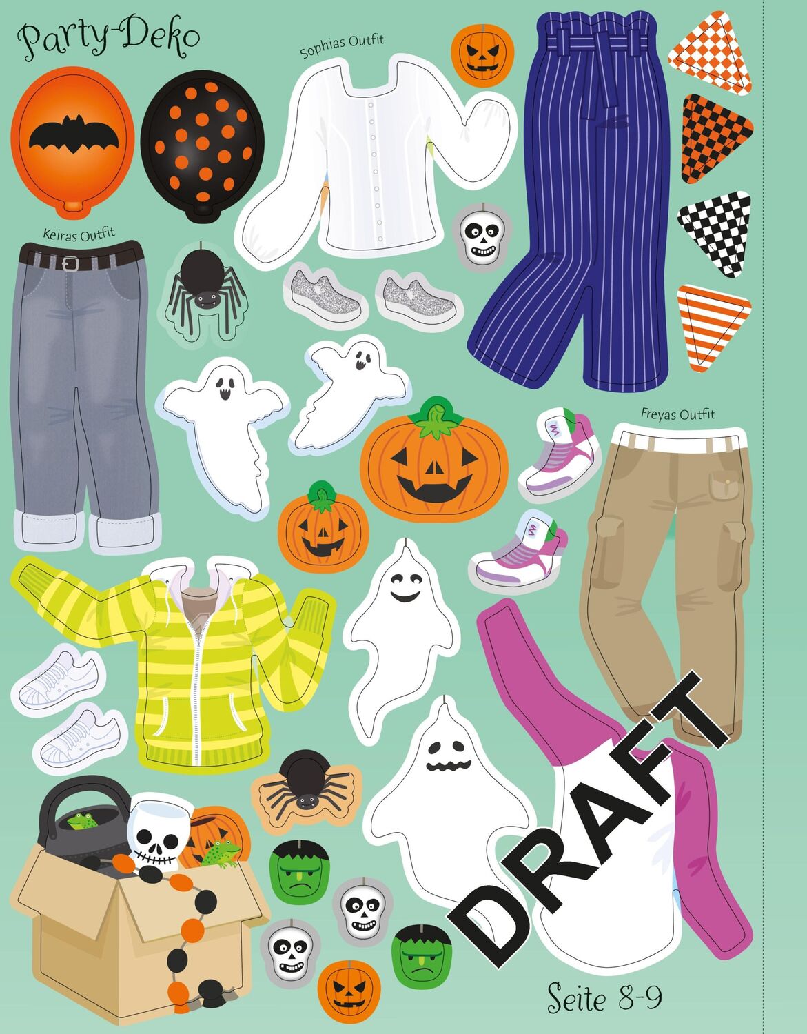 Bild: 9781035700752 | Mein Anziehpuppen-Stickerbuch: Halloween | Fiona Watt | Taschenbuch