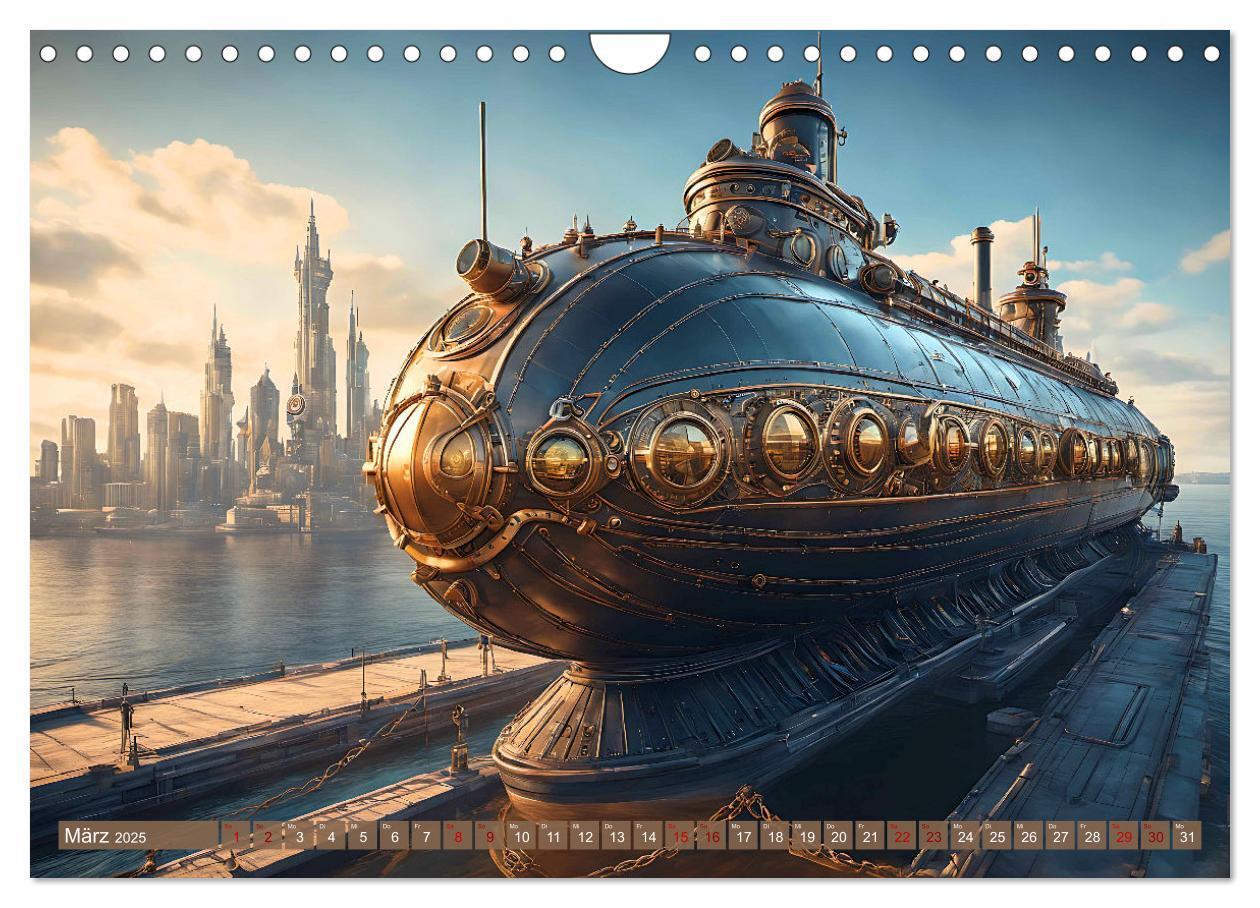 Bild: 9783383826726 | Steampunk Maschinenwelt (Wandkalender 2025 DIN A4 quer), CALVENDO...