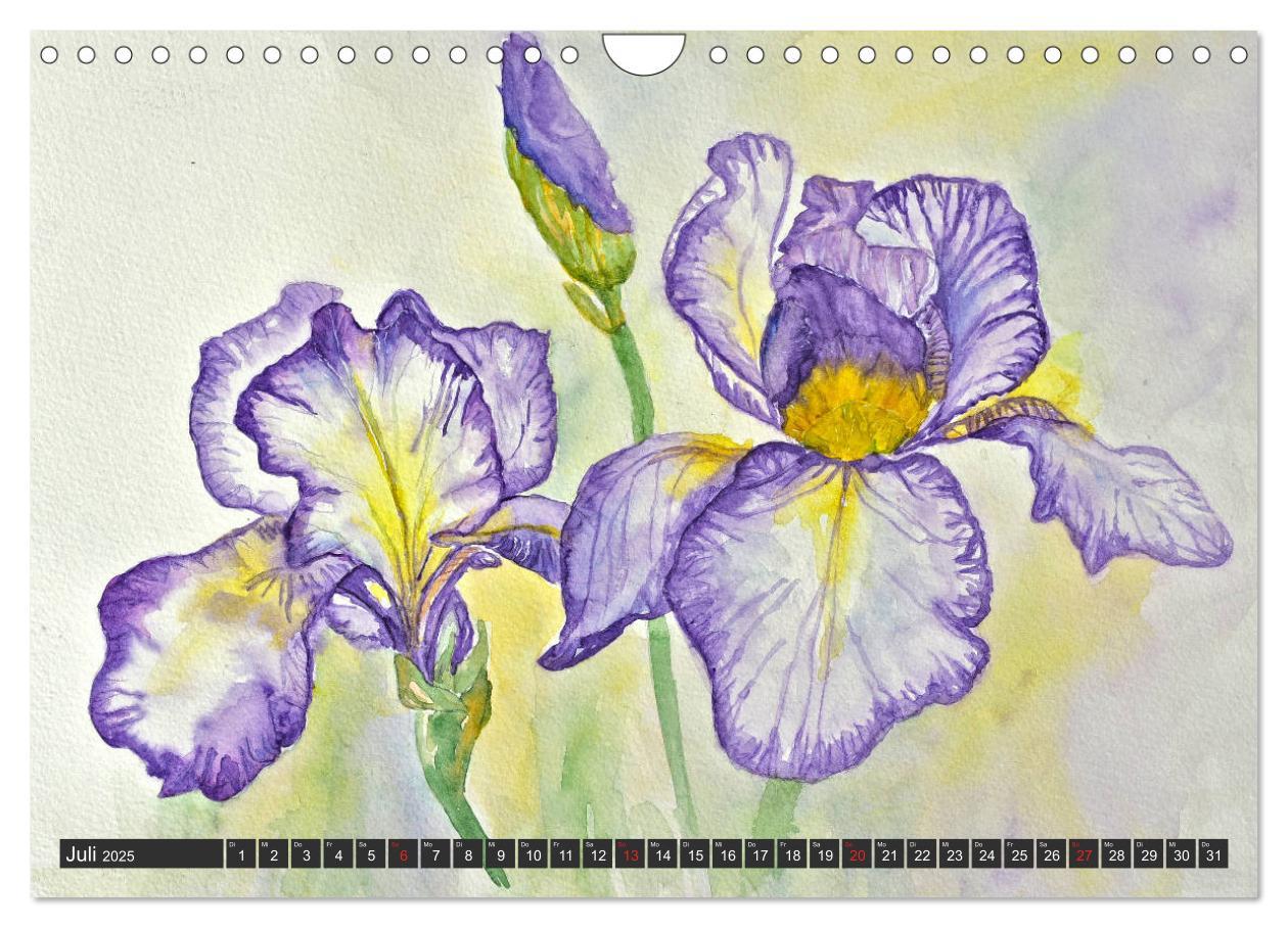 Bild: 9783435312764 | Blumenbilder in Aquarell (Wandkalender 2025 DIN A4 quer), CALVENDO...