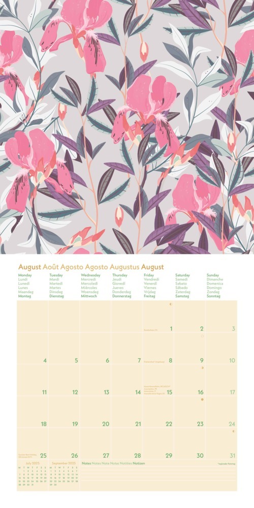 Bild: 4002725981721 | GreenLine Floral 2025 Broschürenkalender, 30x30cm, Wandkalender mit...