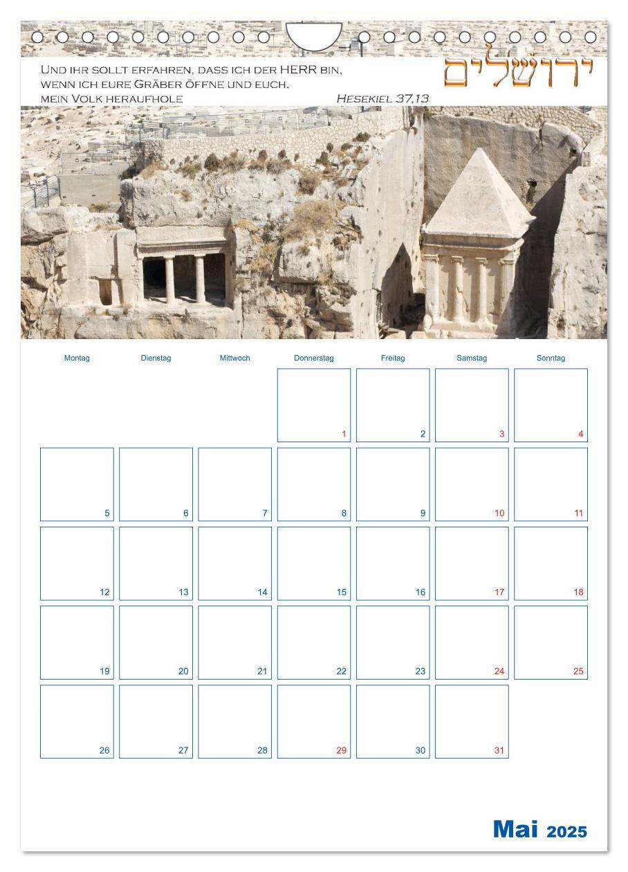 Bild: 9783457026823 | Jerusalem Kalender mit Bibelworten und Planer! (Wandkalender 2025...