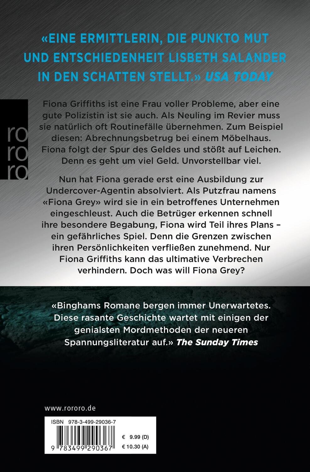 Rückseite: 9783499290367 | Fiona: Als ich tot war | Kriminalroman | Harry Bingham | Taschenbuch