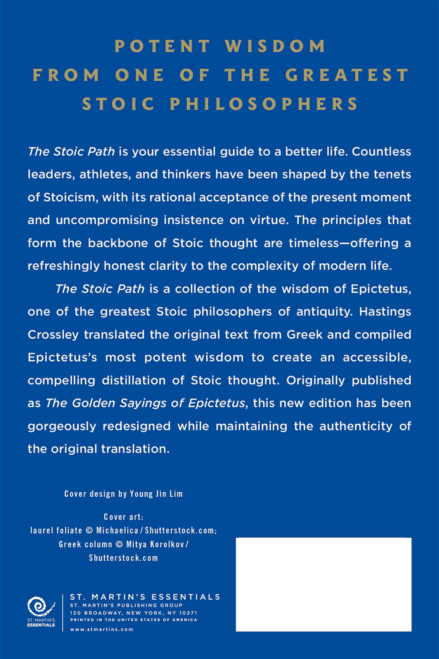 Rückseite: 9781250803788 | The Stoic Path | The Golden Sayings | Epictetus | Taschenbuch | 2022