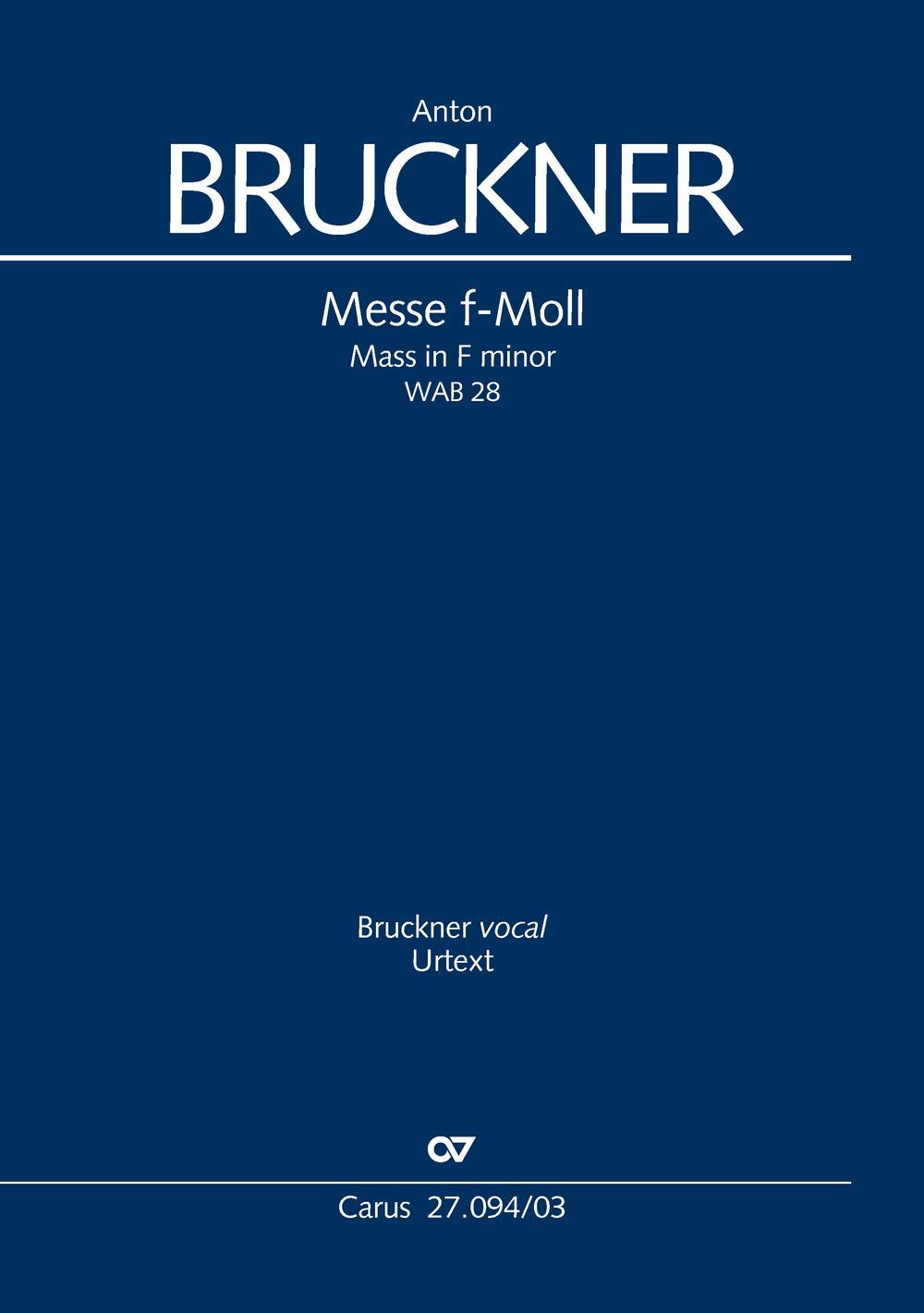 Cover: 9790007249984 | Messe in f-Moll (Klavierauszug) | WAB 28, 1893 | Anton Bruckner | Buch