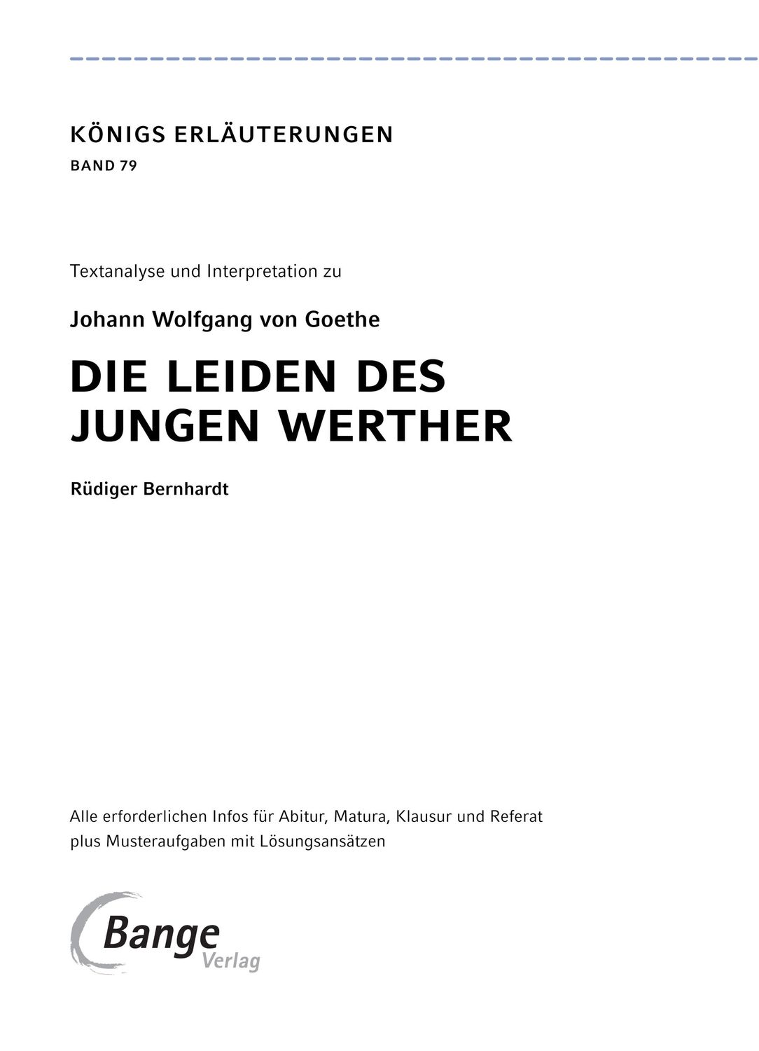 Bild: 9783804420861 | Die Leiden des jungen Werther von Johann Wolfgang von Goethe -...