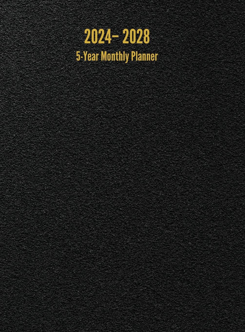 Cover: 9781947399402 | 2024 - 2028 5-Year Monthly Planner | 60-Month Calendar (Black) - Large