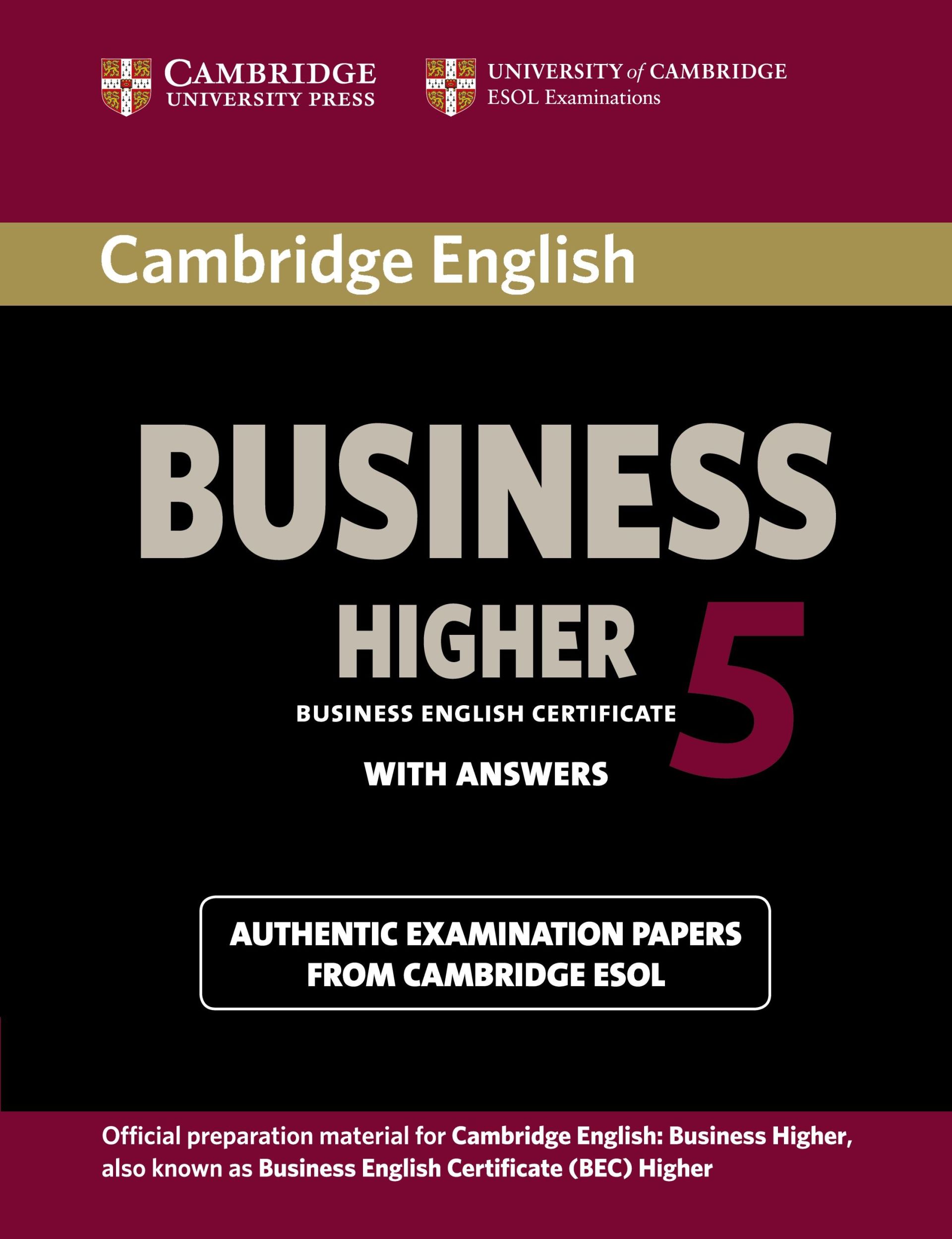 Cover: 9781107610873 | Cambridge English Business 5 Higher | Cambridge Esol | Taschenbuch