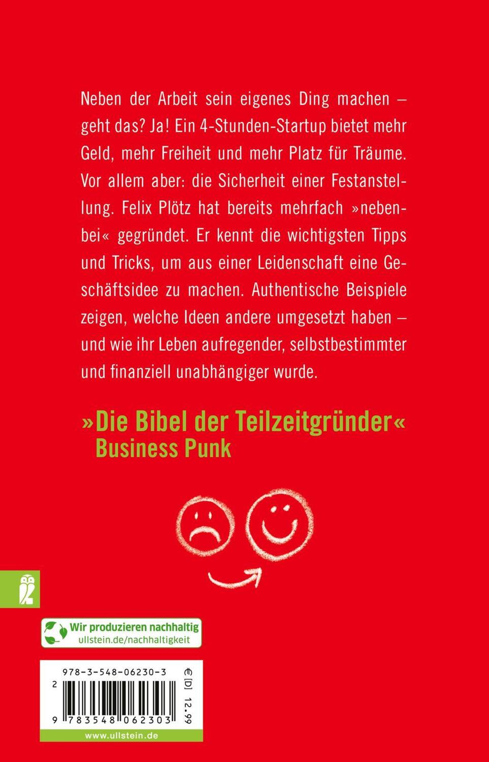 Rückseite: 9783548062303 | Das 4-Stunden-Startup | Felix Plötz | Taschenbuch | 272 S. | Deutsch