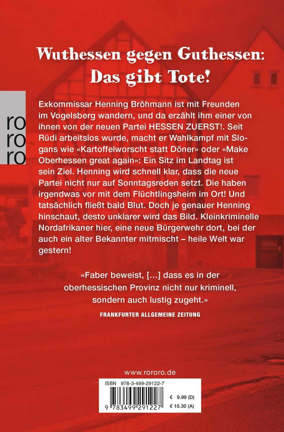 Rückseite: 9783499291227 | Hessen zuerst! | Dietrich Faber | Taschenbuch | Bröhmann ermittelt