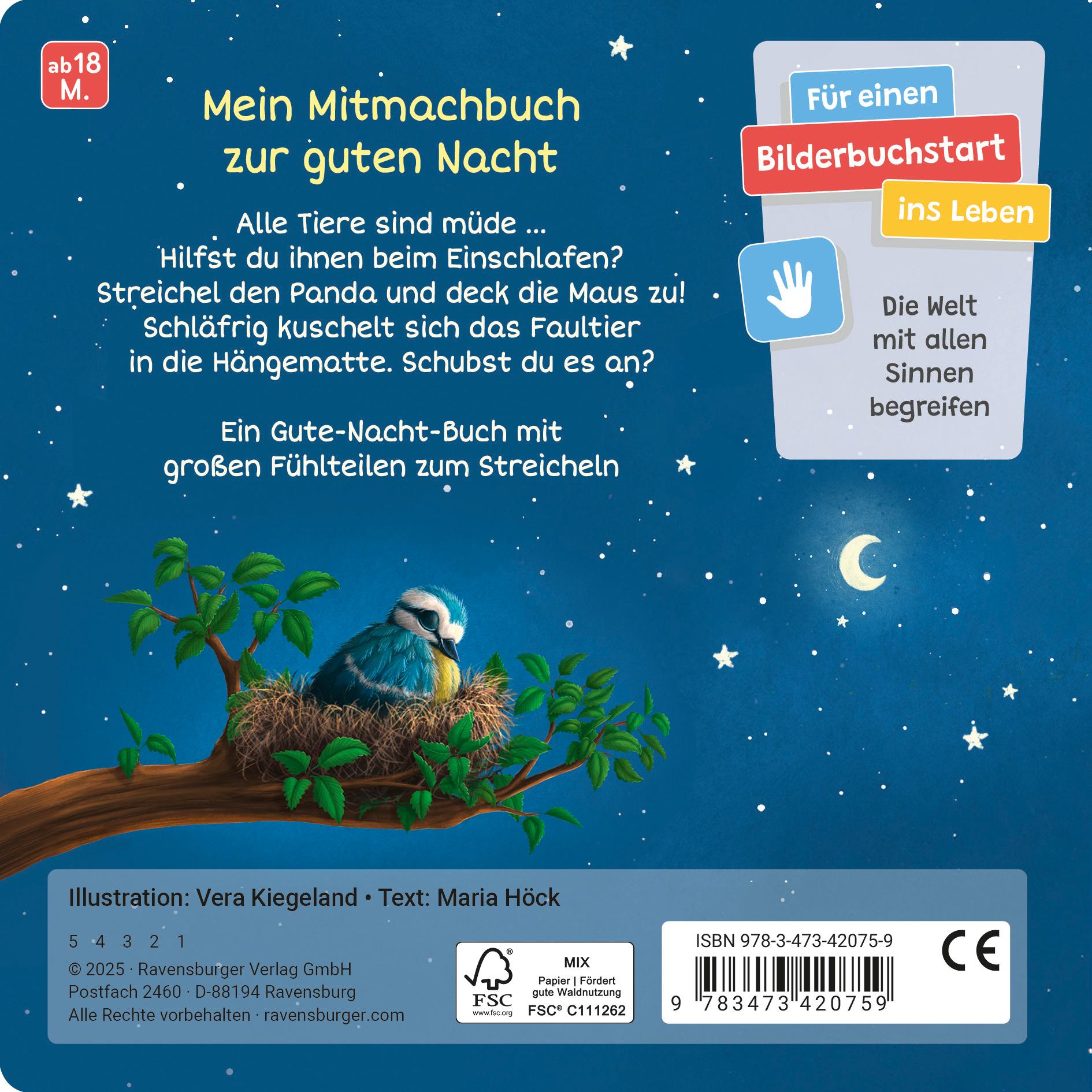 Rückseite: 9783473420759 | Müde bin ich, deck mich zu - Ein Mitmachbuch zum Streicheln,...