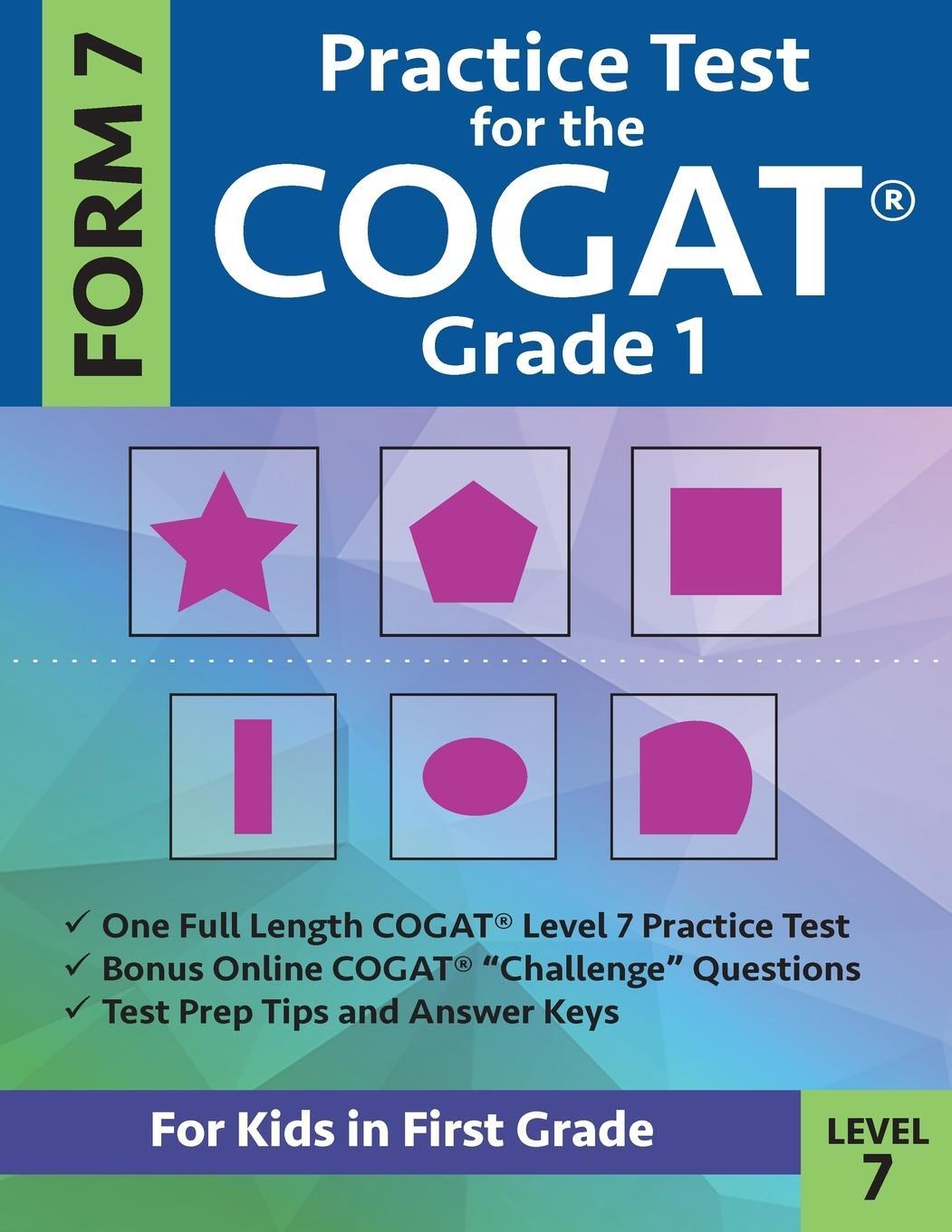 Cover: 9780997768046 | Practice Test for the CogAT Grade 1 Form 7 Level 7 | Publications