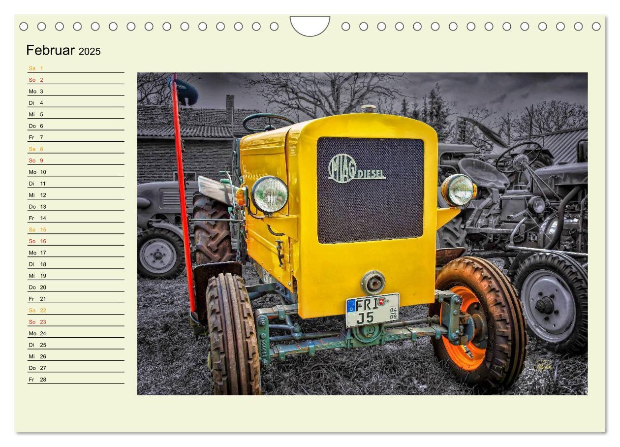 Bild: 9783435586738 | Traktoren - Oldtimer (Wandkalender 2025 DIN A4 quer), CALVENDO...