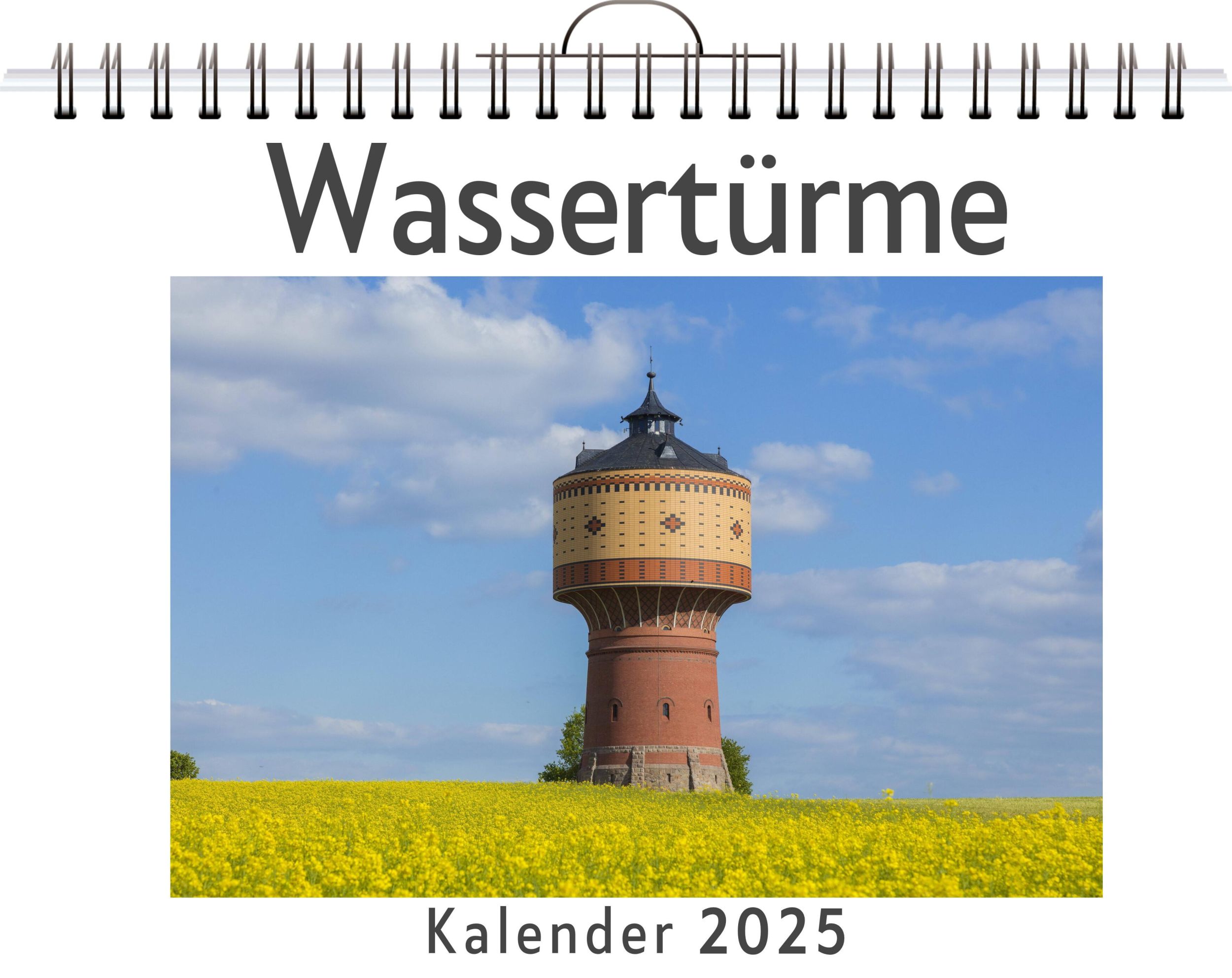 Cover: 9783759121608 | Wassertürme - (Wandkalender 2025, Kalender DIN A4 quer,...