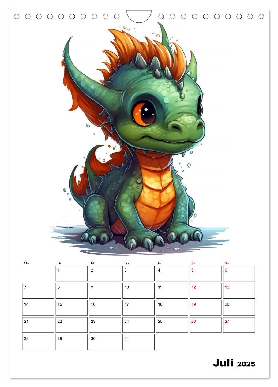 Bild: 9783435869084 | Niedliche Drachen (Wandkalender 2025 DIN A4 hoch), CALVENDO...