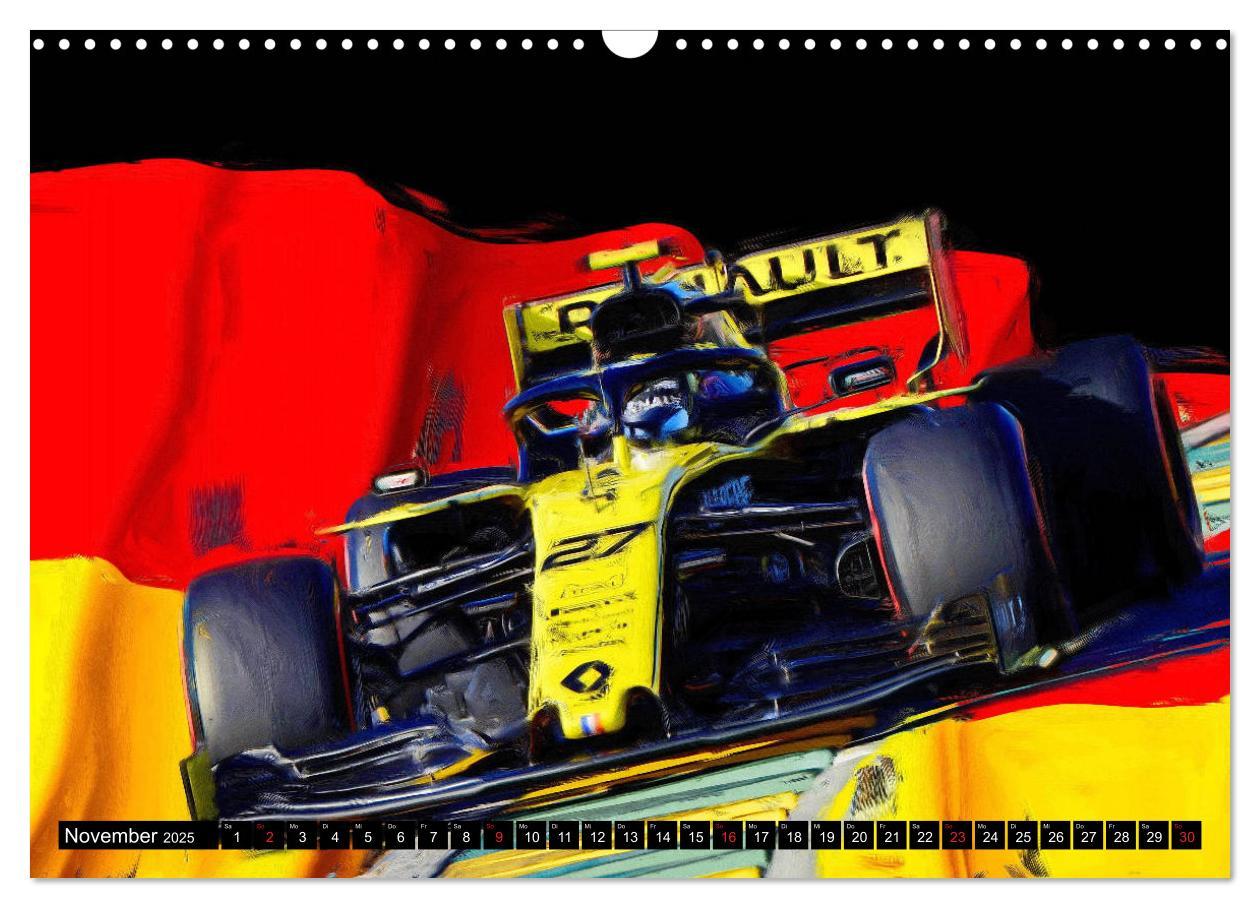 Bild: 9783435243228 | Deutsche in der Formel 1 (Wandkalender 2025 DIN A3 quer), CALVENDO...