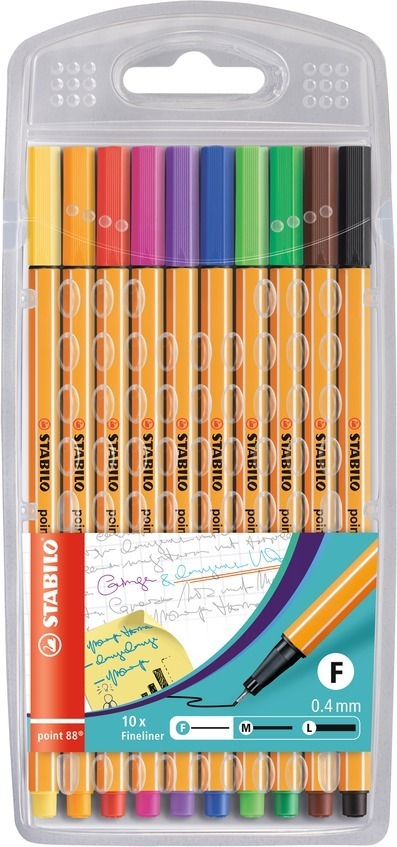 Cover: 4006381217842 | Fineliner - STABILO point 88 - 10er Pack - Standardfarben | Stück