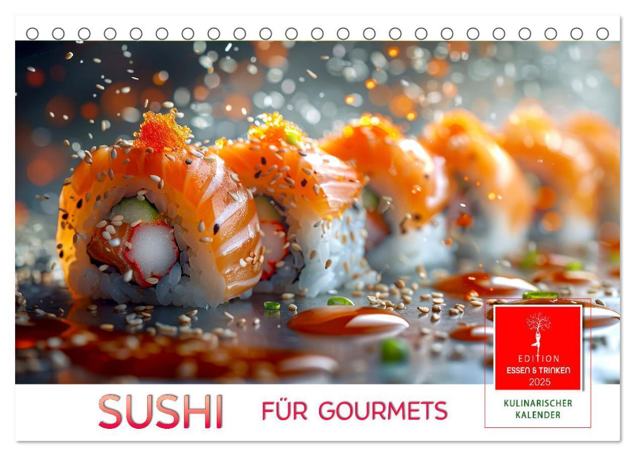 Cover: 9783457129340 | Sushi für Gourmets (Tischkalender 2025 DIN A5 quer), CALVENDO...