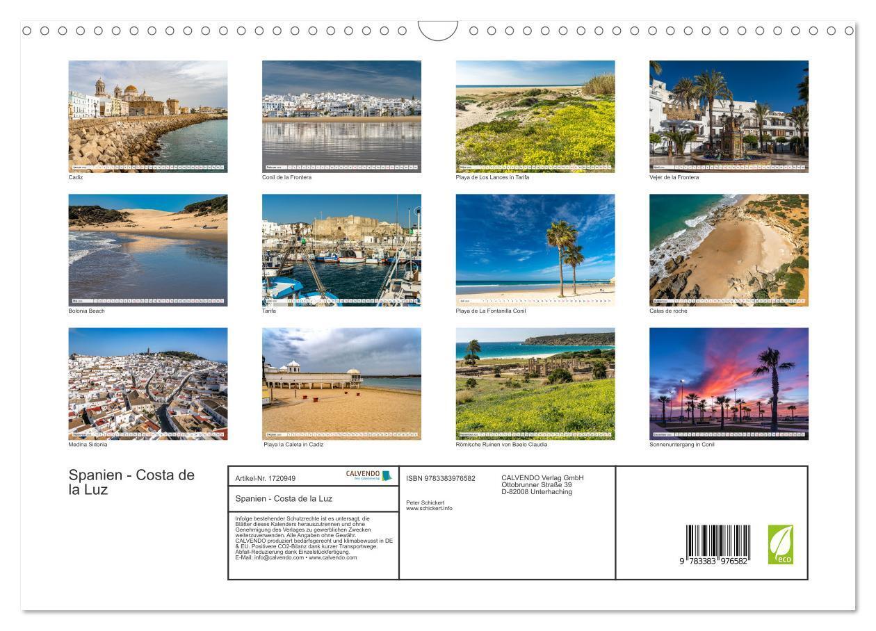 Bild: 9783383976582 | Spanien - Costa de la Luz (Wandkalender 2025 DIN A3 quer), CALVENDO...