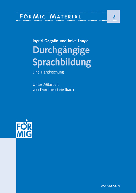 Cover: 9783830921837 | Durchgängige Sprachbildung | Eine Handreichung | Gogolin (u. a.)