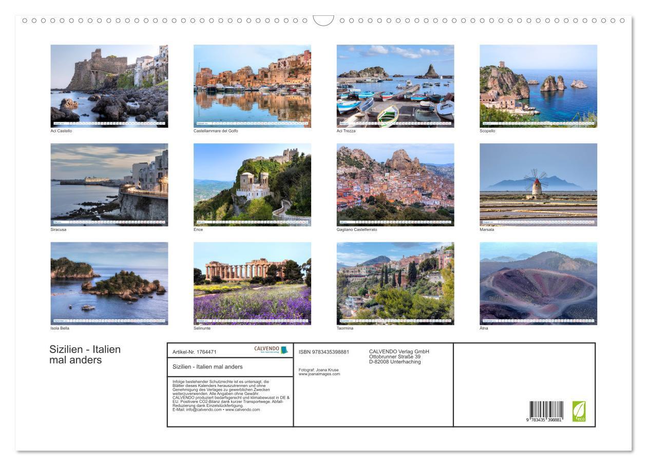 Bild: 9783435398881 | Sizilien - Italien mal anders (Wandkalender 2025 DIN A2 quer),...