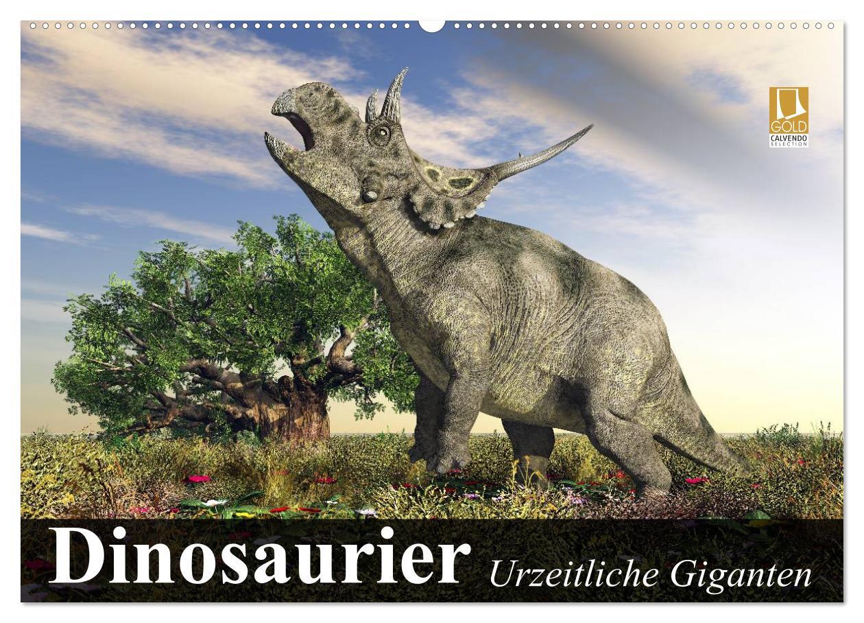 Cover: 9783435567454 | Dinosaurier. Urzeitliche Giganten (Wandkalender 2025 DIN A2 quer),...