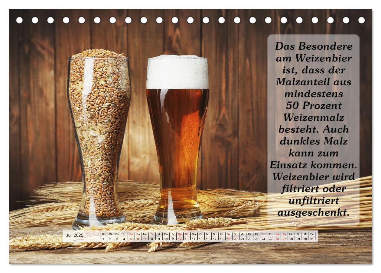 Bild: 9783435035946 | Wissenswertes über Bier (Tischkalender 2025 DIN A5 quer), CALVENDO...