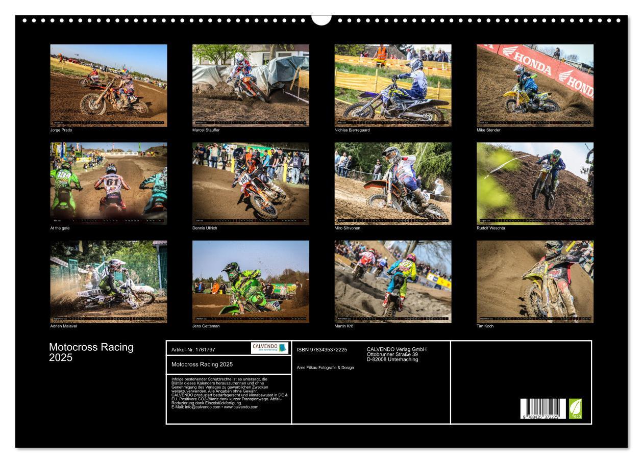 Bild: 9783435372225 | Motocross Racing 2025 (Wandkalender 2025 DIN A2 quer), CALVENDO...