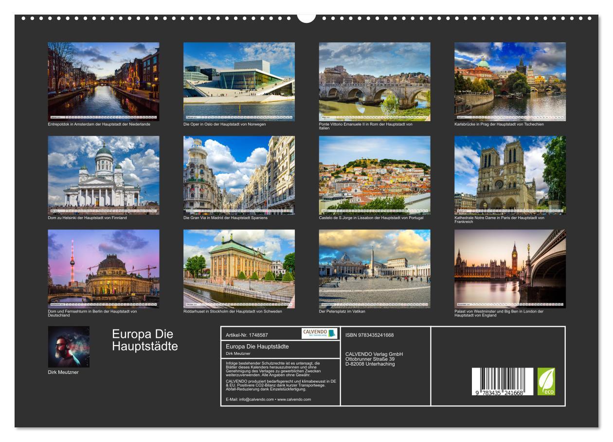 Bild: 9783435241668 | Europa Die Hauptstädte (hochwertiger Premium Wandkalender 2025 DIN...