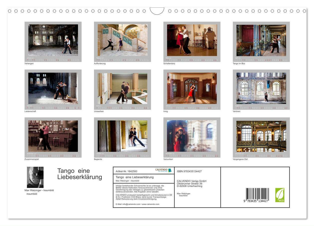 Bild: 9783435134427 | Tango eine Liebeserklärung (Wandkalender 2025 DIN A3 quer),...